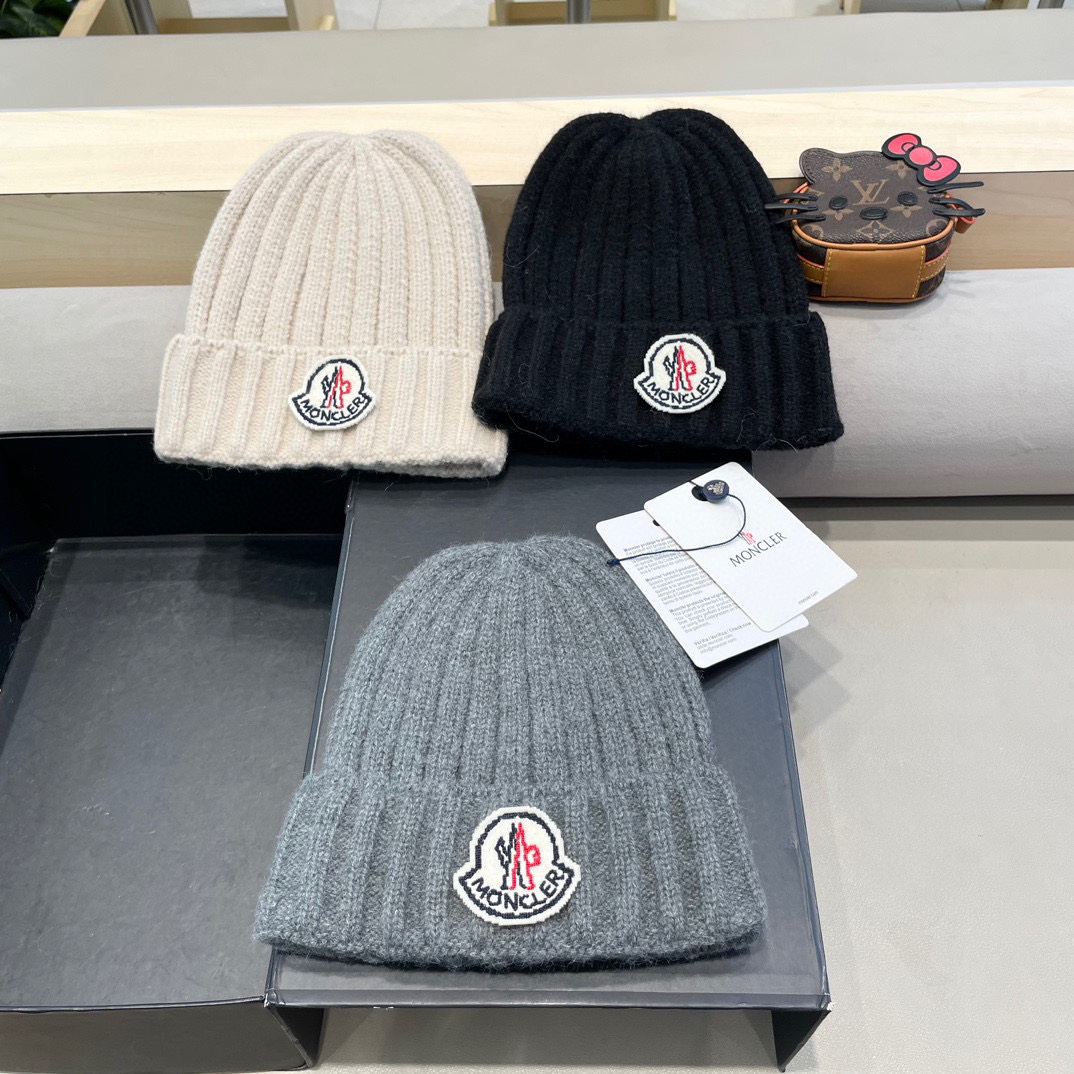 【MONCLER蒙口】2024秋冬新款针织毛球毛线帽#非常有质感的一款～闭眼入