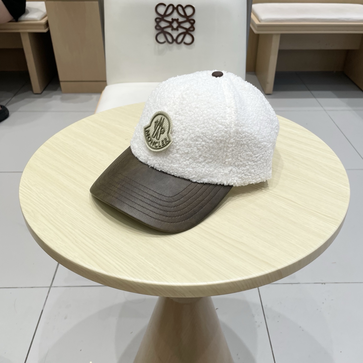 蒙口Moncler盟可睐秋冬羊羔毛棒球帽定制版美拉德色系！​