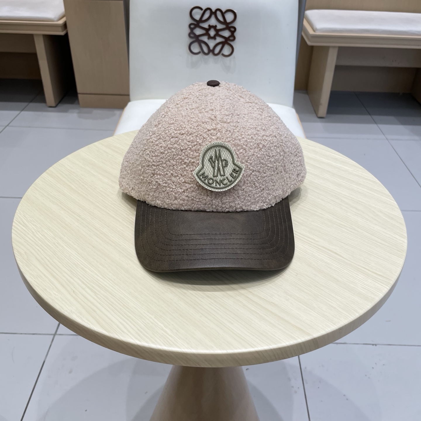 蒙口Moncler盟可睐秋冬羊羔毛棒球帽定制版美拉德色系！​