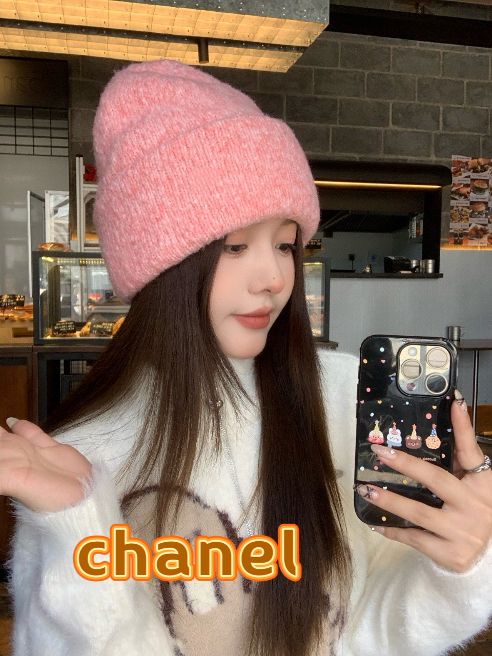 chanel香奈儿针织毛线帽大头围软糯帽女秋冬保暖针织帽情侣冷帽