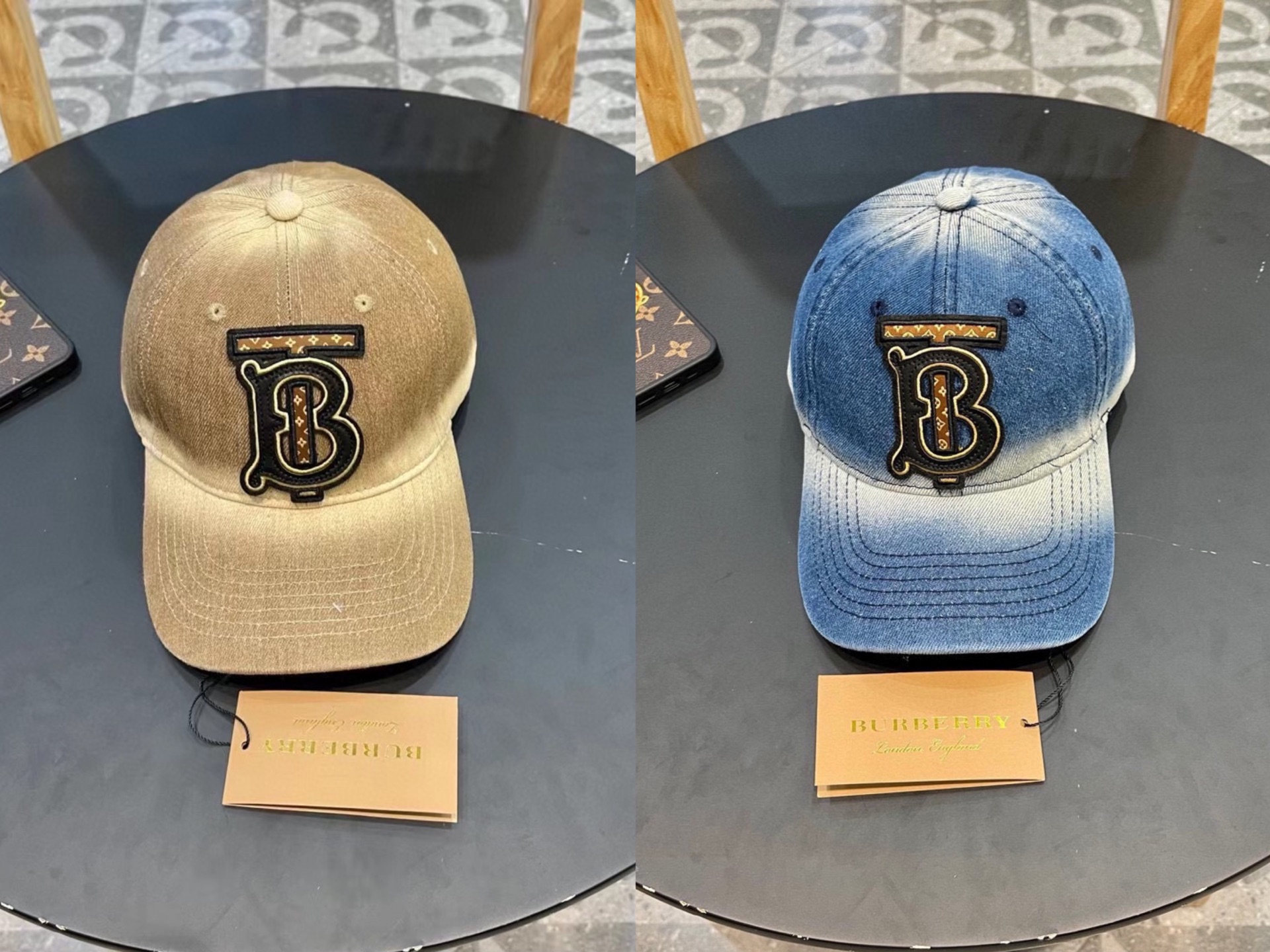 巴宝莉 2024渐变牛仔棒球帽，大牌同步，超好搭配，出货！
