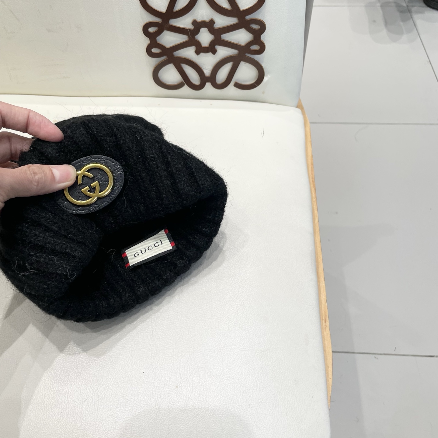 Gucci古奇秋冬新款毛线帽，羊毛面料，男女同款