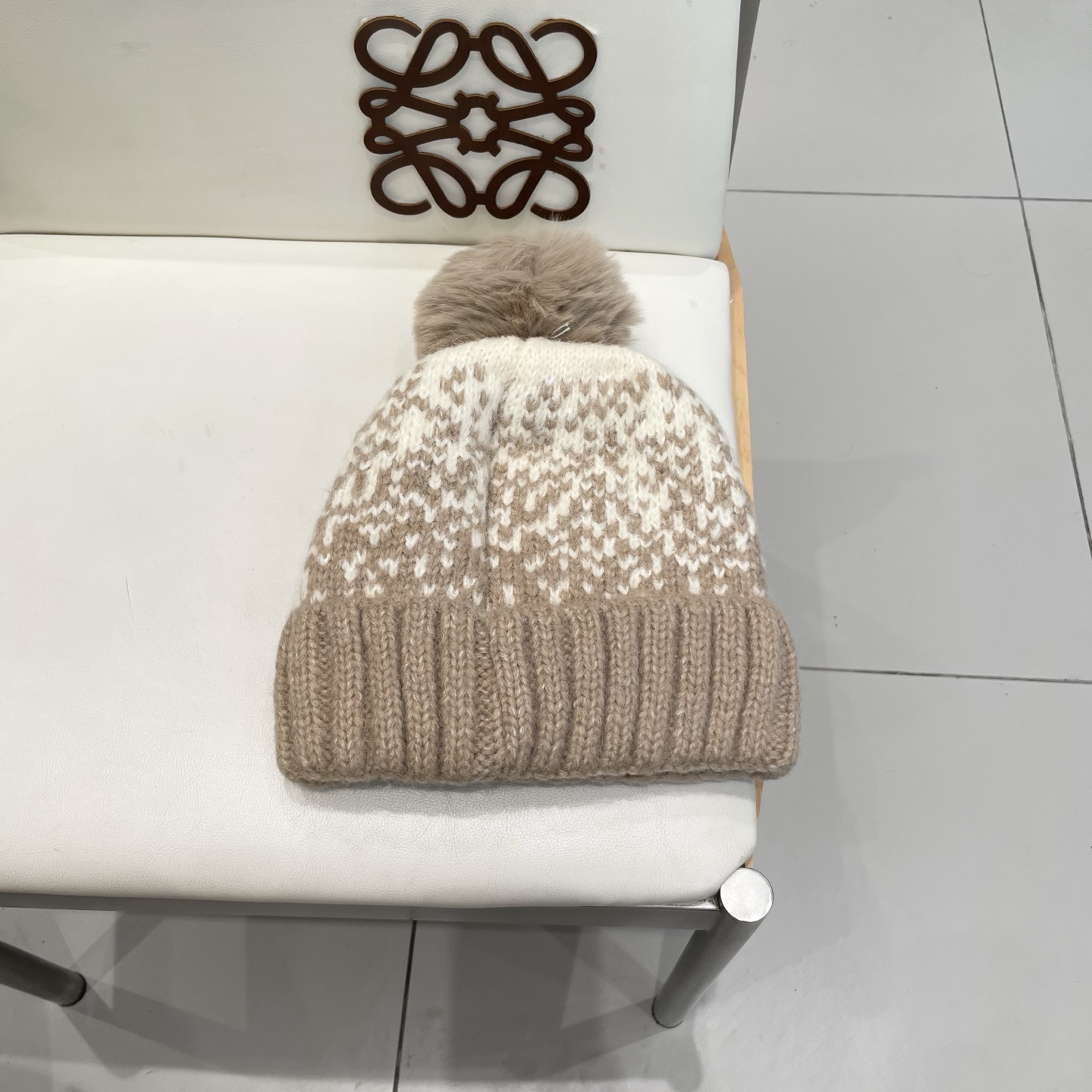 普拉达Prada韩版秋冬可爱毛球防寒保暖时尚提花加绒保暖帽女圣诞帽休闲毛线帽