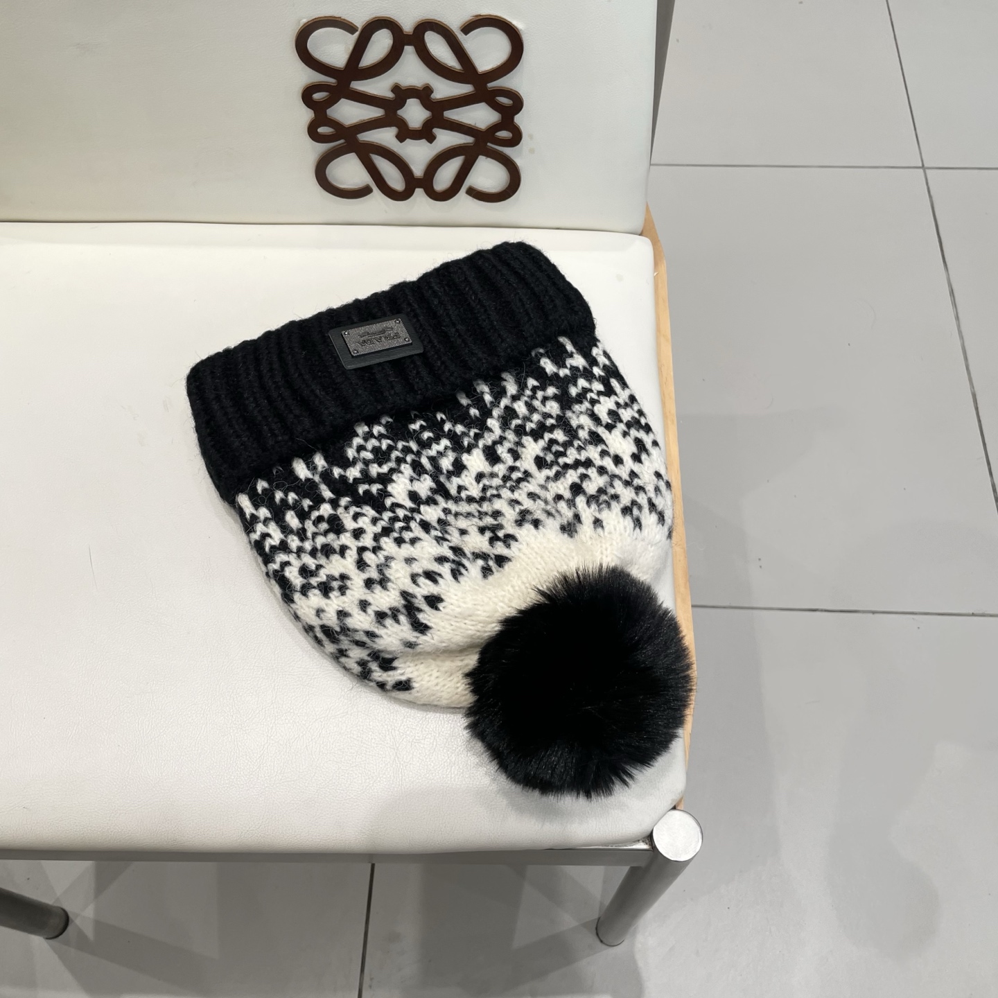 普拉达Prada韩版秋冬可爱毛球防寒保暖时尚提花加绒保暖帽女圣诞帽休闲毛线帽