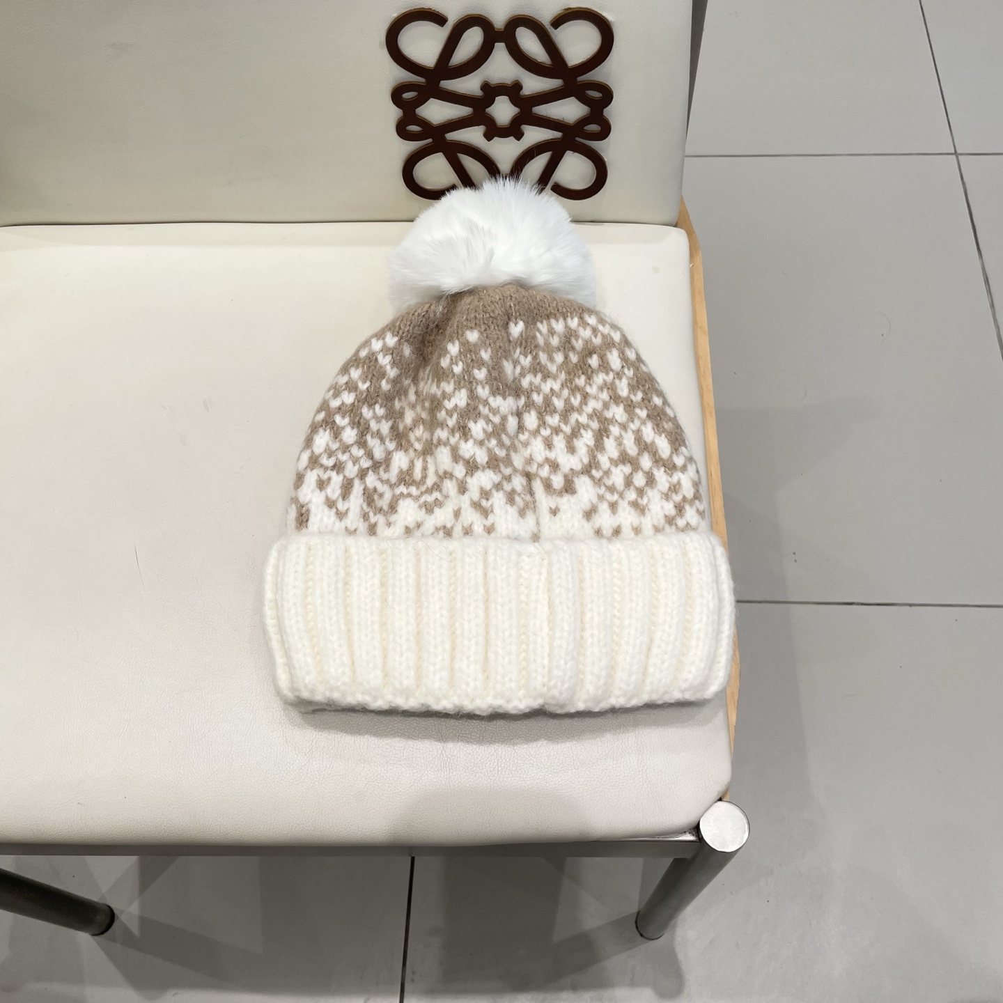 普拉达Prada韩版秋冬可爱毛球防寒保暖时尚提花加绒保暖帽女圣诞帽休闲毛线帽