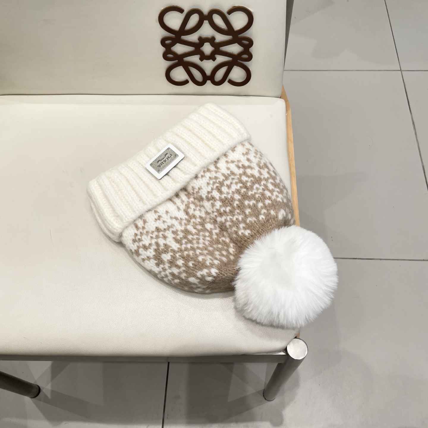 普拉达Prada韩版秋冬可爱毛球防寒保暖时尚提花加绒保暖帽女圣诞帽休闲毛线帽