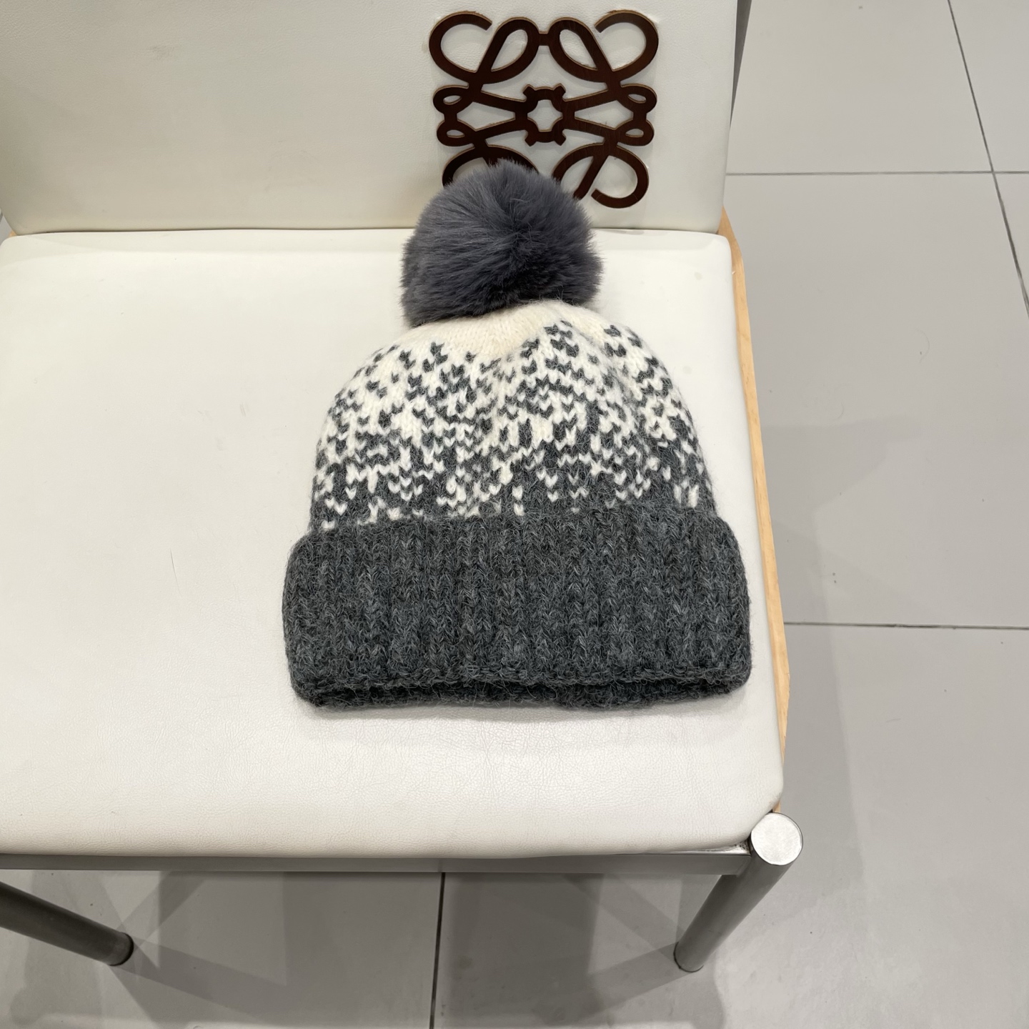 普拉达Prada韩版秋冬可爱毛球防寒保暖时尚提花加绒保暖帽女圣诞帽休闲毛线帽