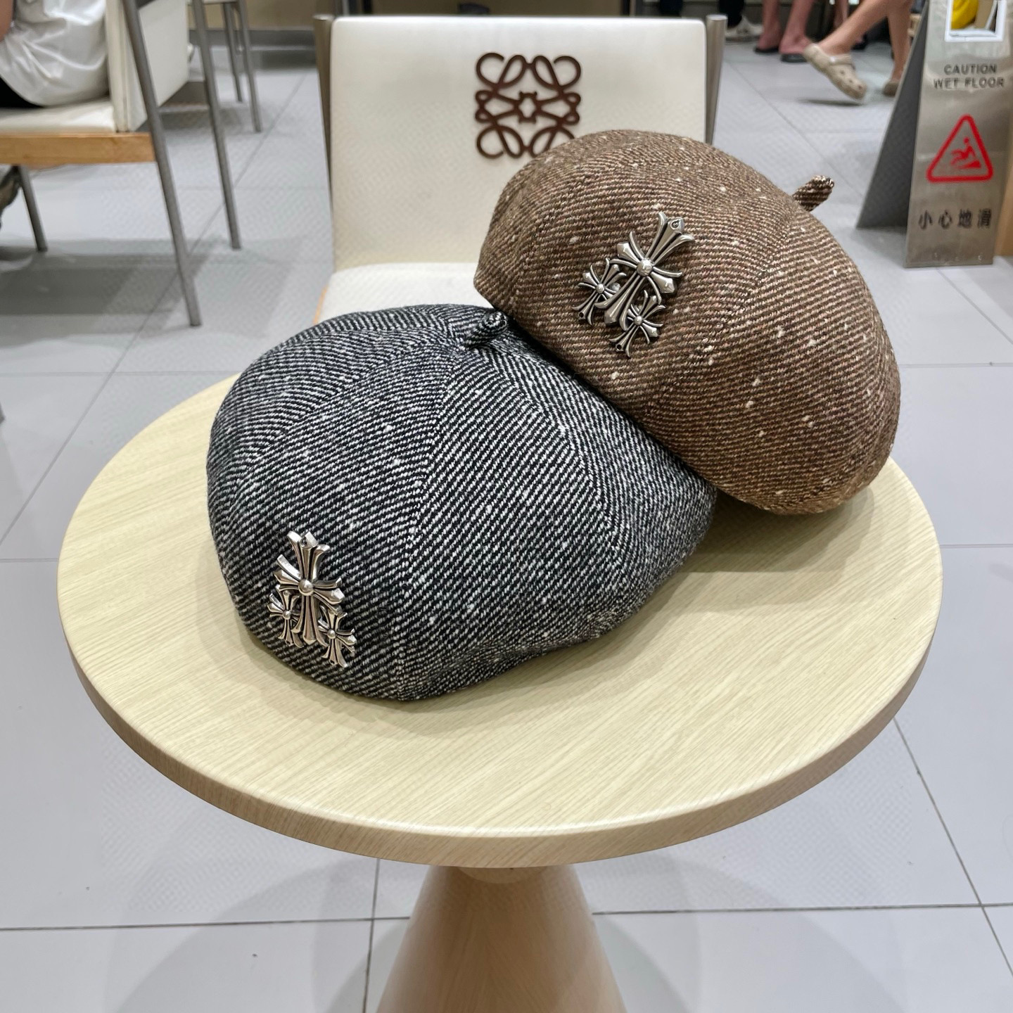 Chrome Hearts 克罗心贝雷帽女2025新款春夏款大头围显脸小韩系南瓜画家帽秋冬八角帽子