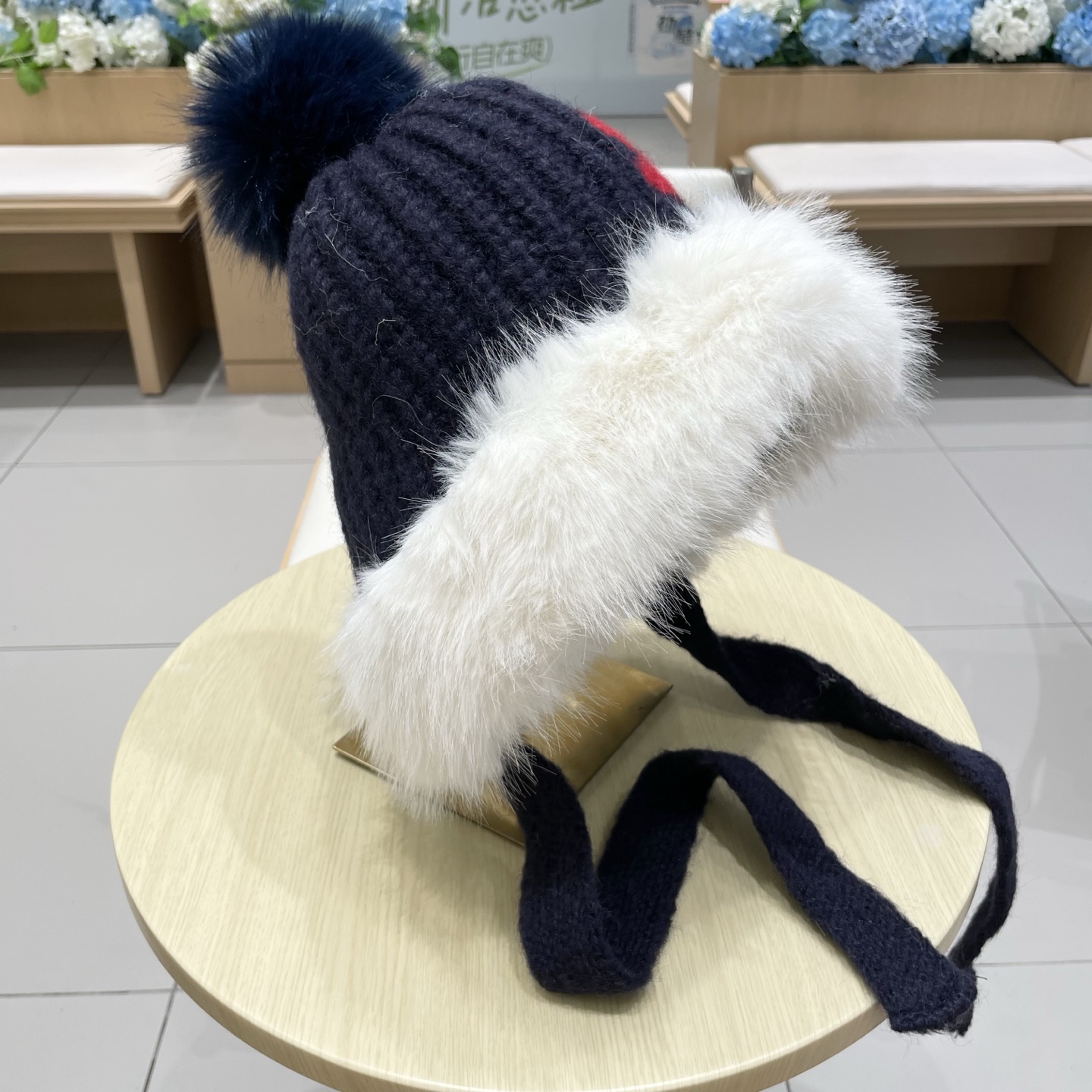 chanel香奈儿2025新款韩版花朵刺绣针织护耳帽女秋冬季加厚保暖毛线套头帽潮