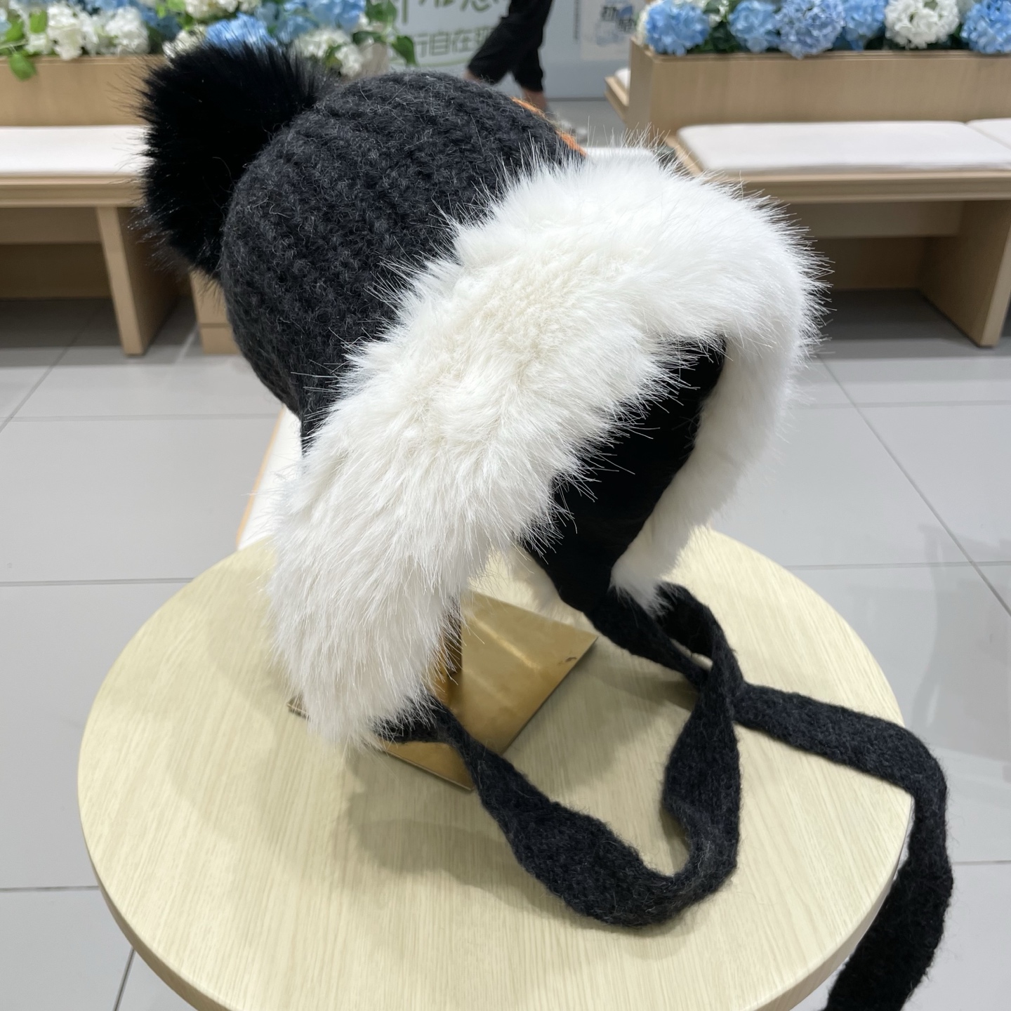 chanel香奈儿2025新款韩版花朵刺绣针织护耳帽女秋冬季加厚保暖毛线套头帽潮