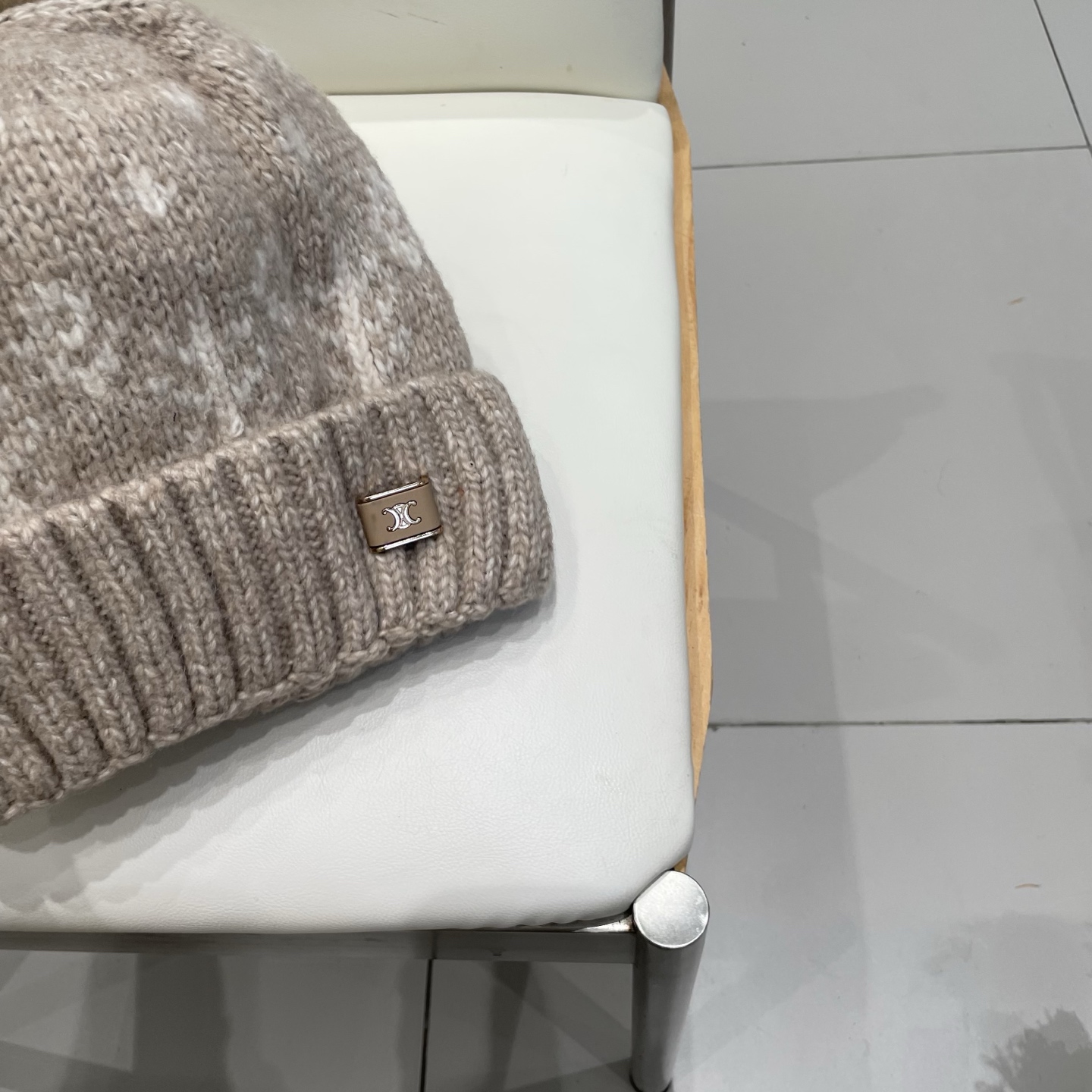 塞琳celine提花毛线帽子女秋冬新款费尔岛防寒护耳保暖大头围毛球针织帽