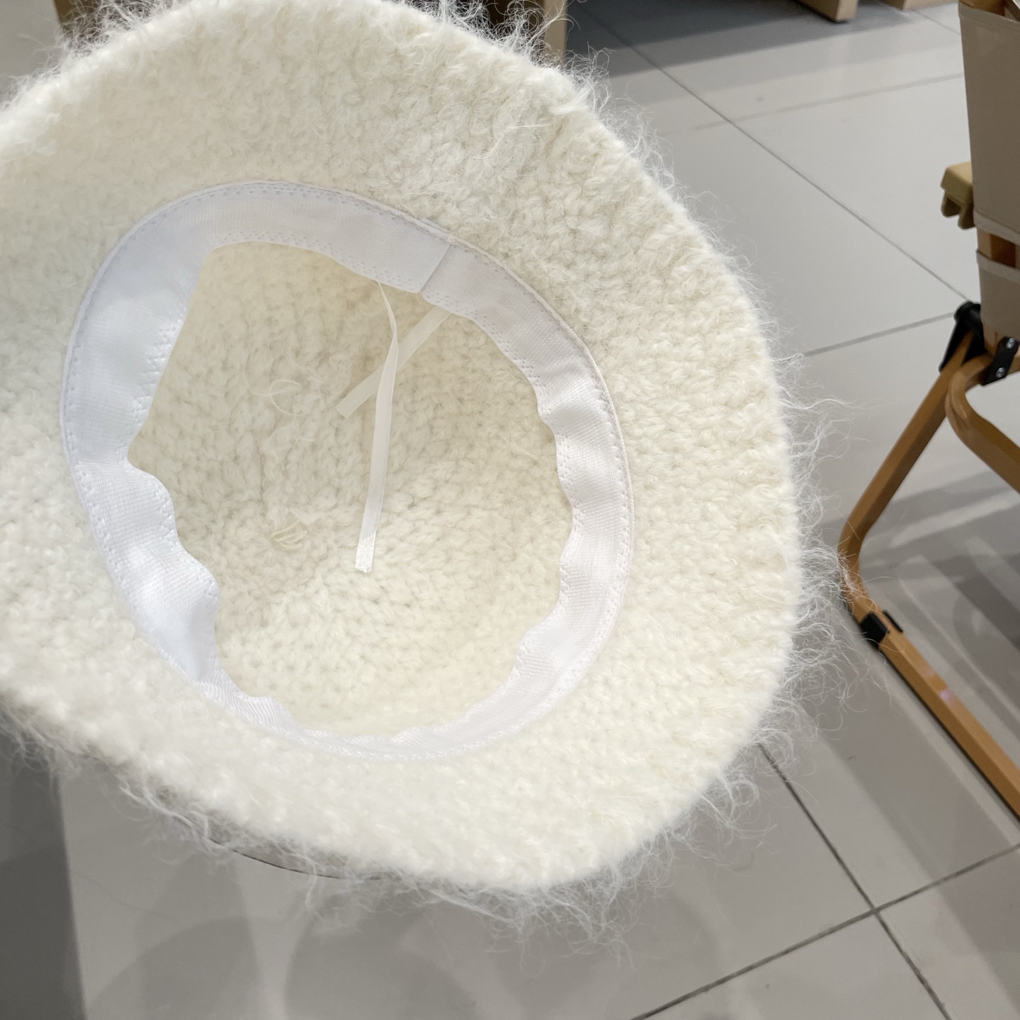 MONCLER蒙口百搭绑带蝴蝶结针织渔夫帽子女秋冬保暖显脸小毛线帽2025新款