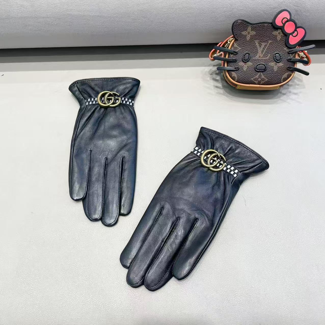 古奇女款羊皮手套，时尚手套，秋冬保暖加绒内里，经典简洁💕上手超舒适柔软、百搭！ML