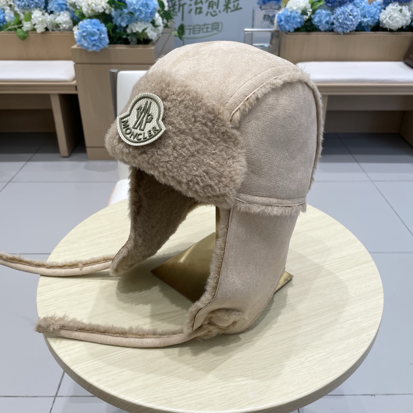 moncler复古麂皮毛绒雷锋帽子女冬季保暖可爱加绒东北骑车防风飞行员帽男 