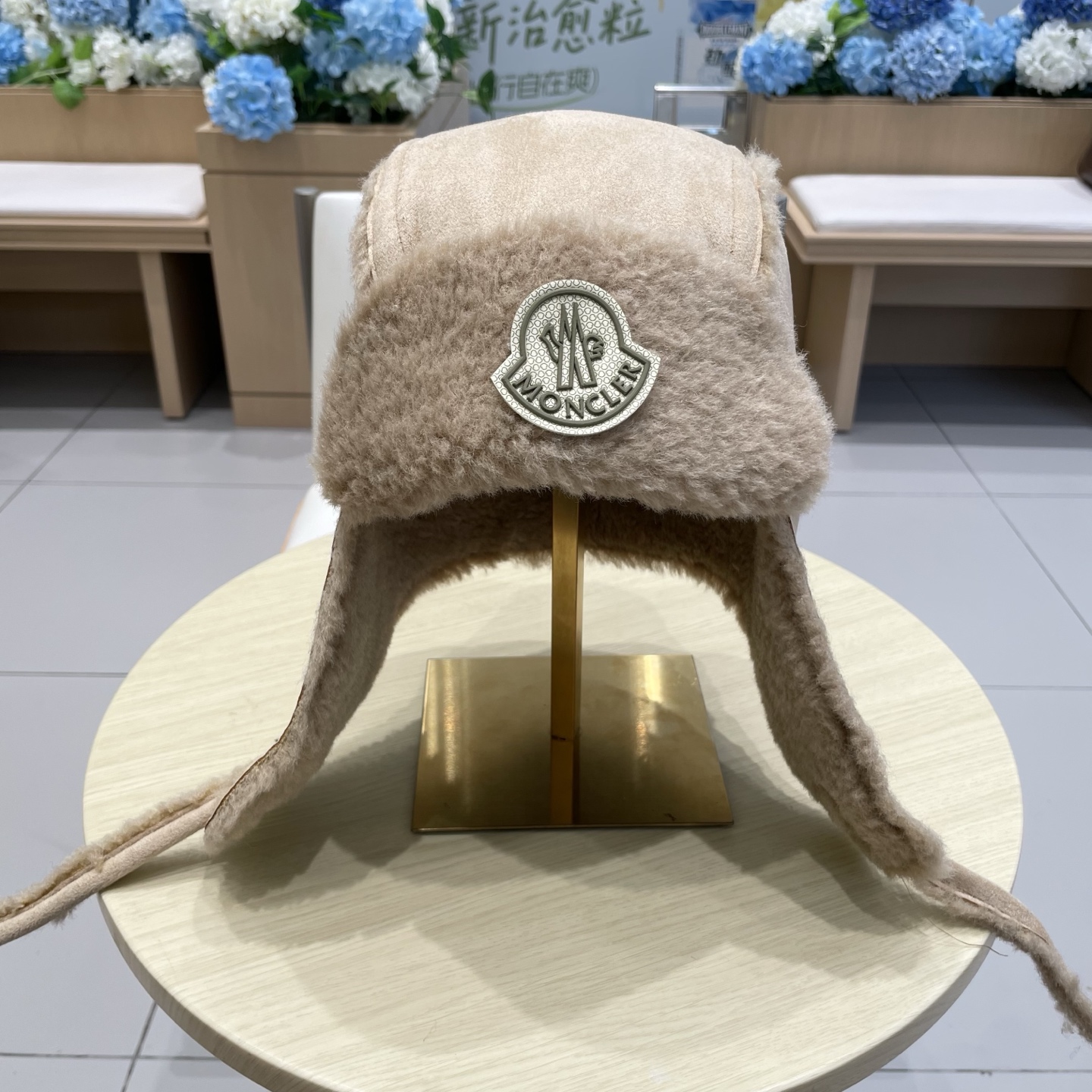 moncler复古麂皮毛绒雷锋帽子女冬季保暖可爱加绒东北骑车防风飞行员帽男 