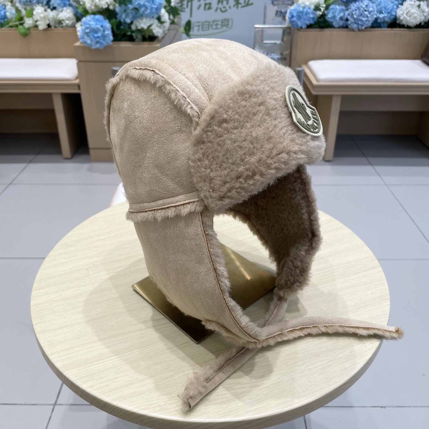 moncler复古麂皮毛绒雷锋帽子女冬季保暖可爱加绒东北骑车防风飞行员帽男 