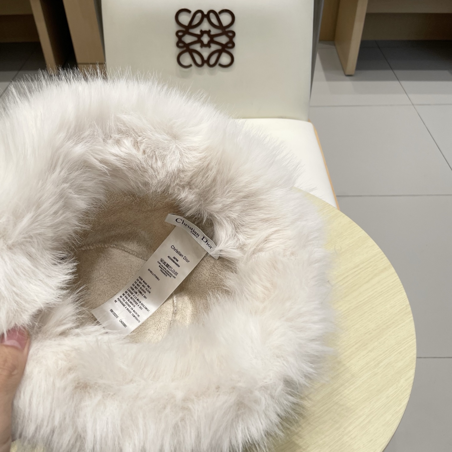 迪奥 Dior韩版豹纹毛毛边渔夫帽子女秋冬显脸小小众毛茸茸保暖护耳盆帽大头围
