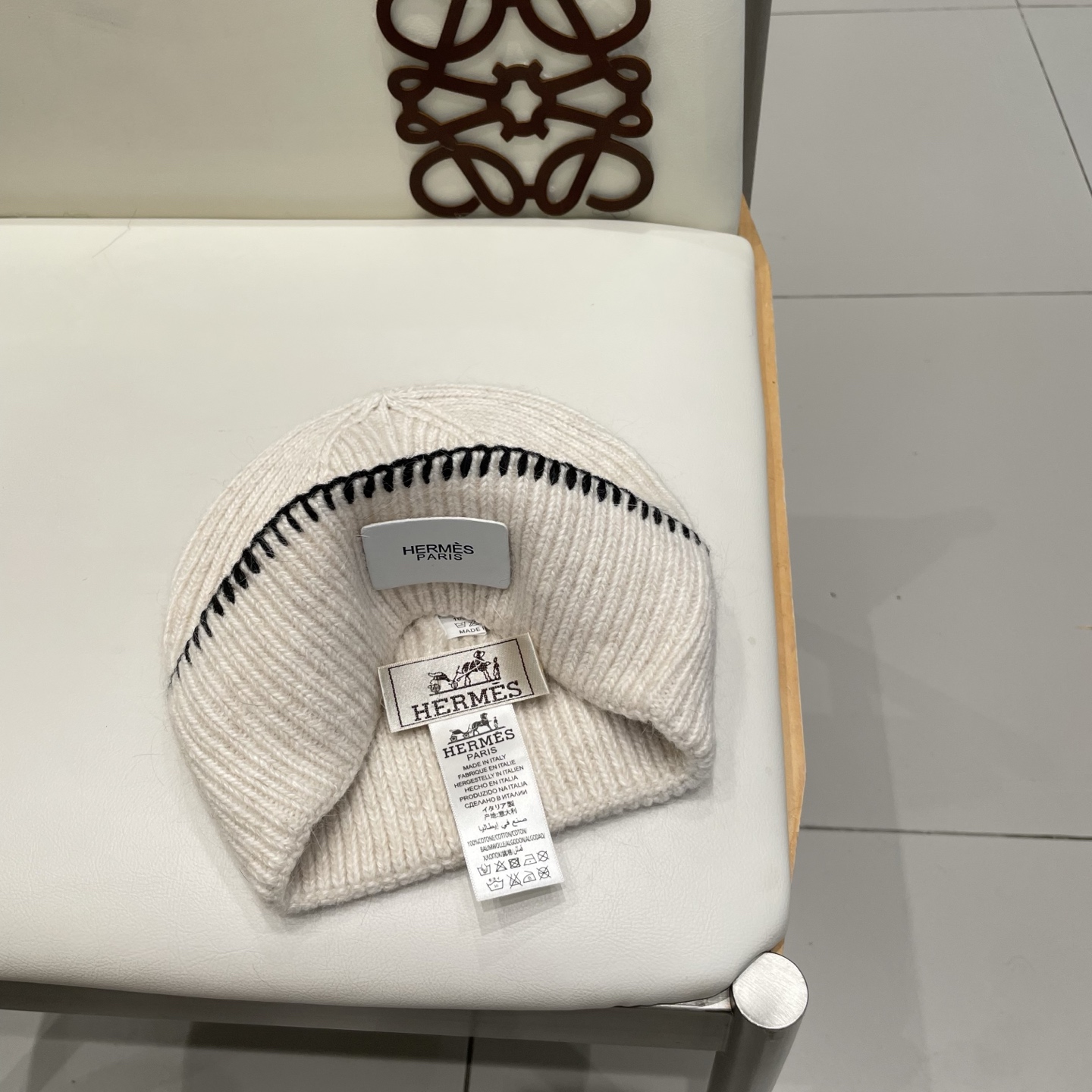 爱马仕hermes疯帽子 羊毛帽子冷帽 韩版保暖女针织毛线帽逛街包头防风新