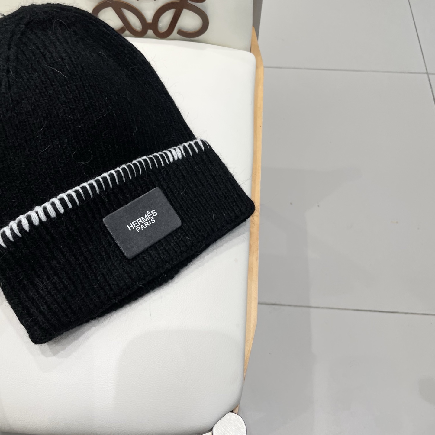 爱马仕hermes疯帽子 羊毛帽子冷帽 韩版保暖女针织毛线帽逛街包头防风新