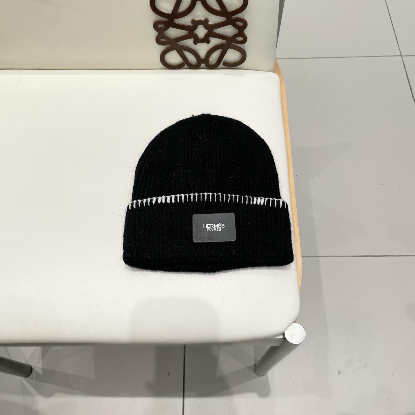 爱马仕hermes疯帽子 羊毛帽子冷帽 韩版保暖女针织毛线帽逛街包头防风新