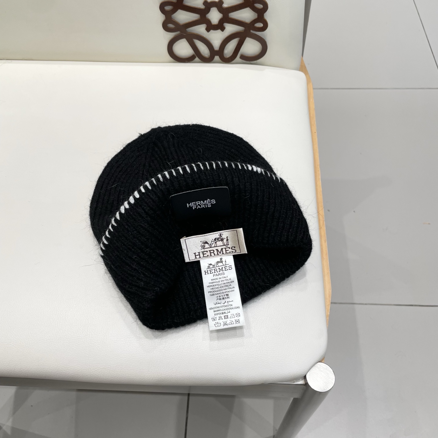 爱马仕hermes疯帽子 羊毛帽子冷帽 韩版保暖女针织毛线帽逛街包头防风新