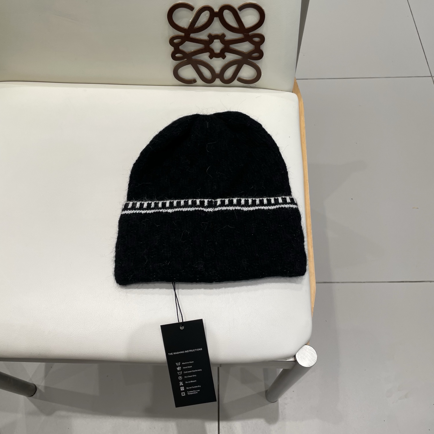 小香风双C帽子秋冬保暖香奶奶毛线帽男女同款百搭大牌帽子