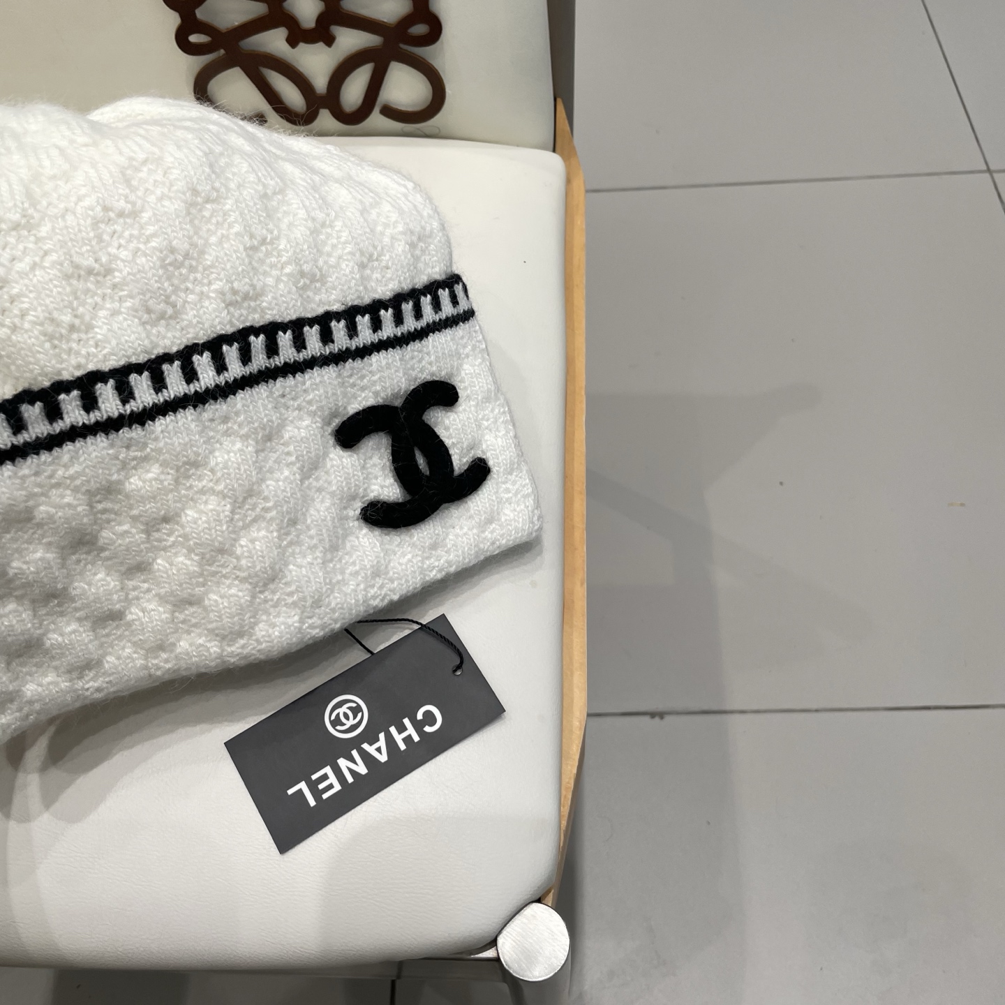 小香风双C帽子秋冬保暖香奶奶毛线帽男女同款百搭大牌帽子