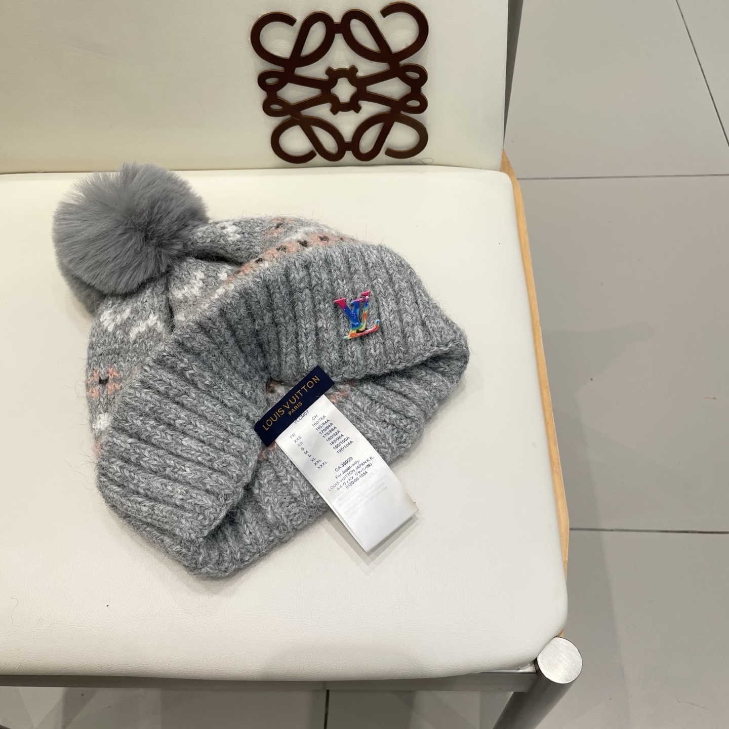 lv路易威登冬季复古提花民族风保暖加绒加厚防寒针织帽户外骑行帽护耳包头帽