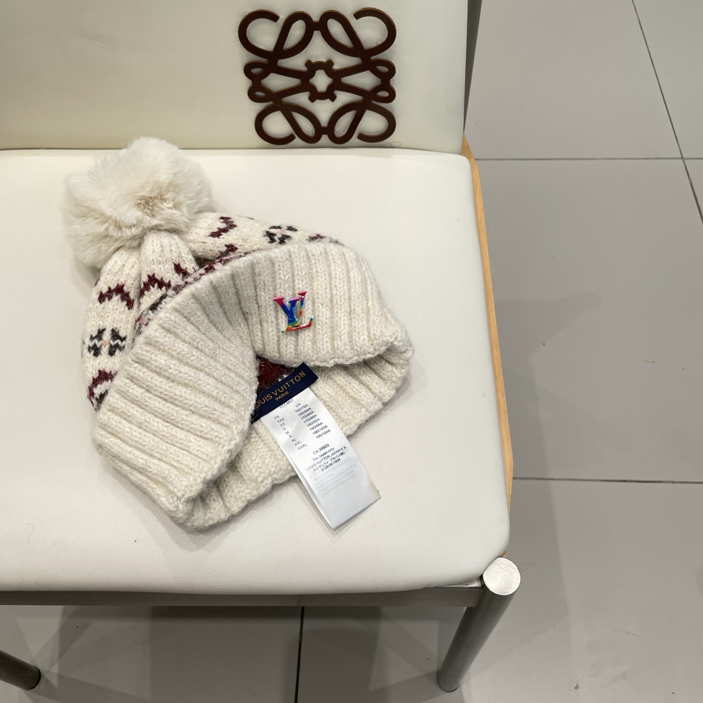 lv路易威登冬季复古提花民族风保暖加绒加厚防寒针织帽户外骑行帽护耳包头帽