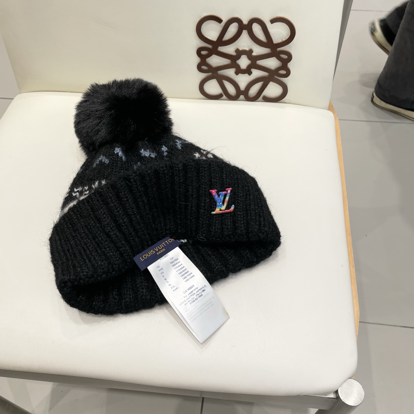 lv路易威登冬季复古提花民族风保暖加绒加厚防寒针织帽户外骑行帽护耳包头帽