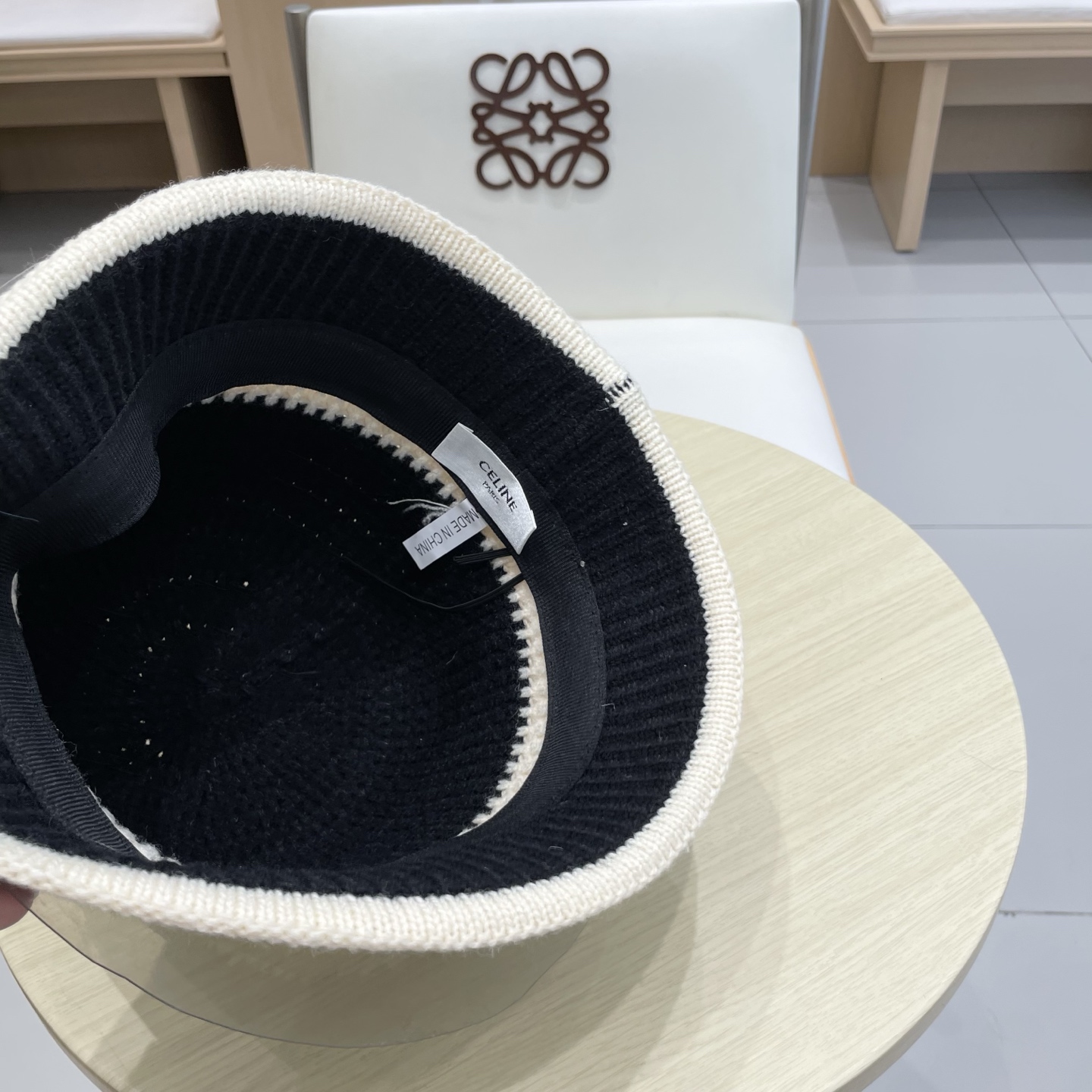 Celine韩版条纹渔夫帽子女夏季百搭透气2025新款遮阳防晒显脸小盆帽