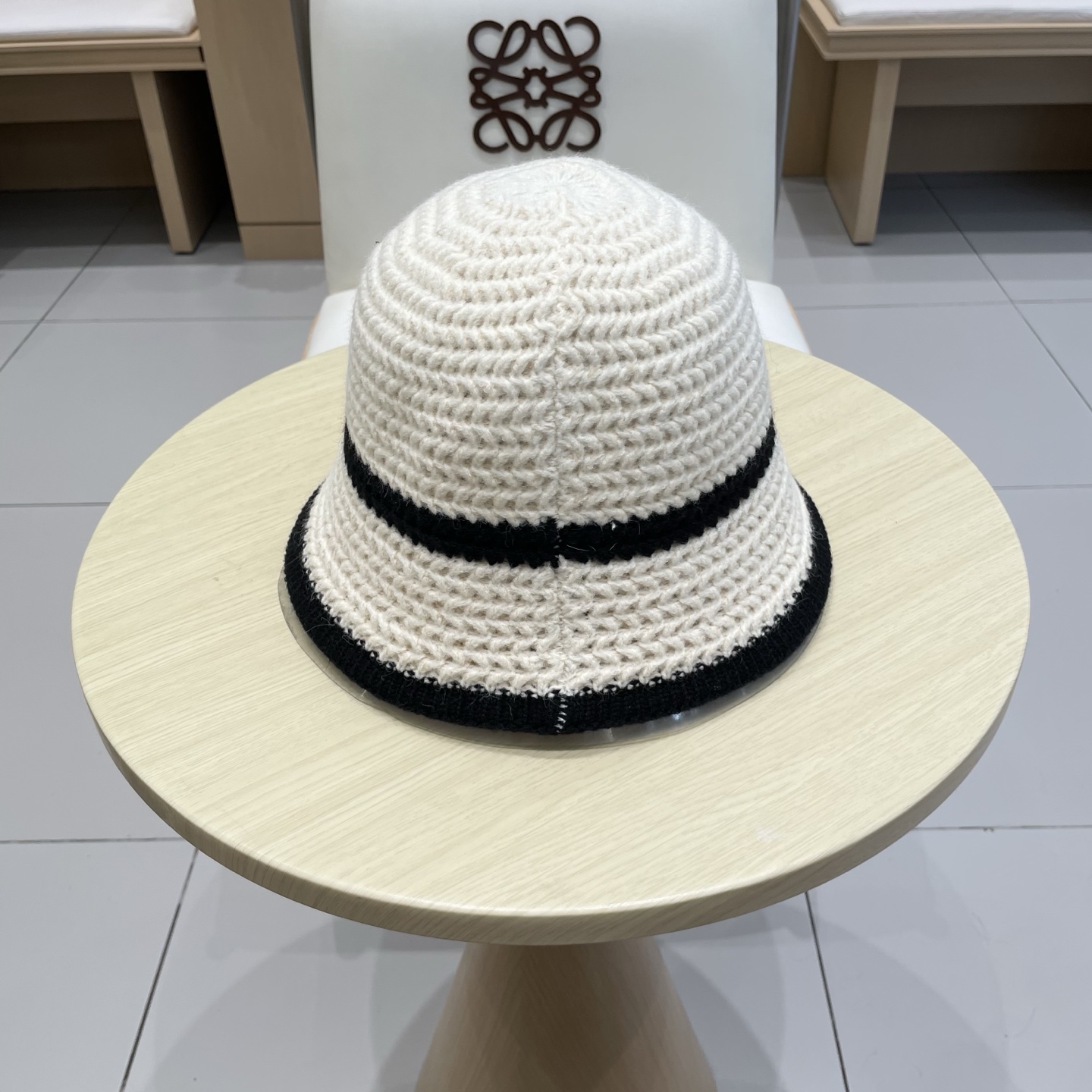 Celine韩版条纹渔夫帽子女夏季百搭透气2025新款遮阳防晒显脸小盆帽