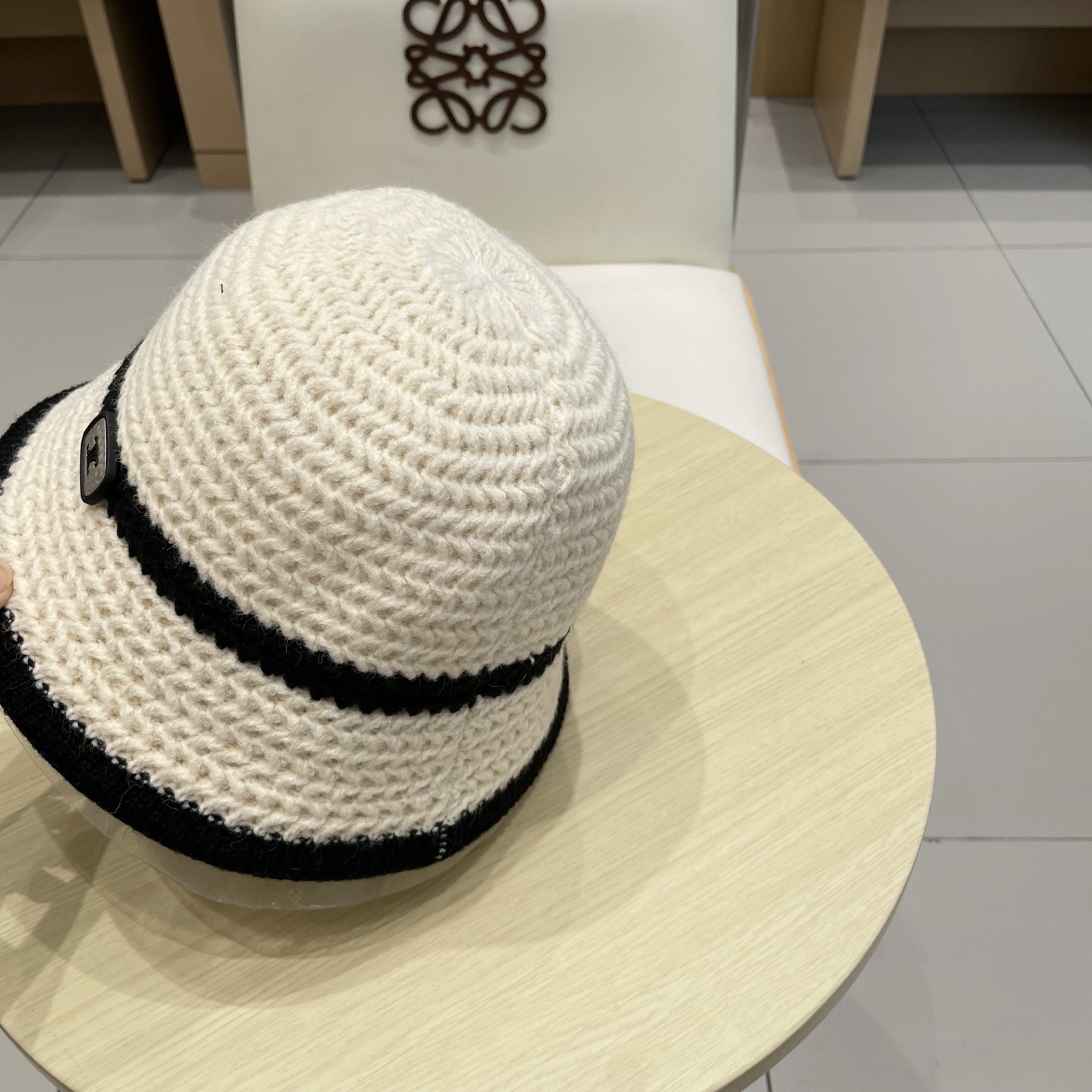 Celine韩版条纹渔夫帽子女夏季百搭透气2025新款遮阳防晒显脸小盆帽