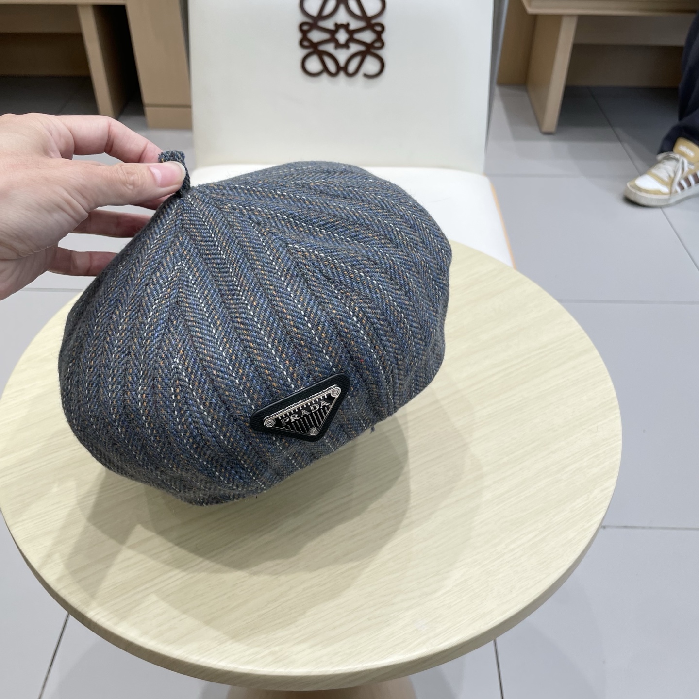 Prada 贝雷帽女2025新款春夏款大头围显脸小韩系南瓜画家帽秋冬八角帽子