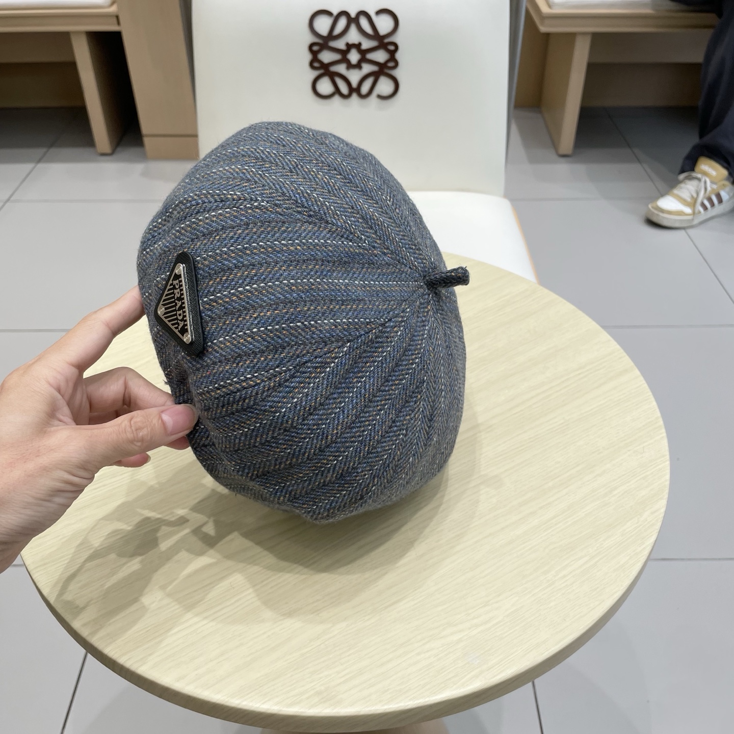 Prada 贝雷帽女2025新款春夏款大头围显脸小韩系南瓜画家帽秋冬八角帽子