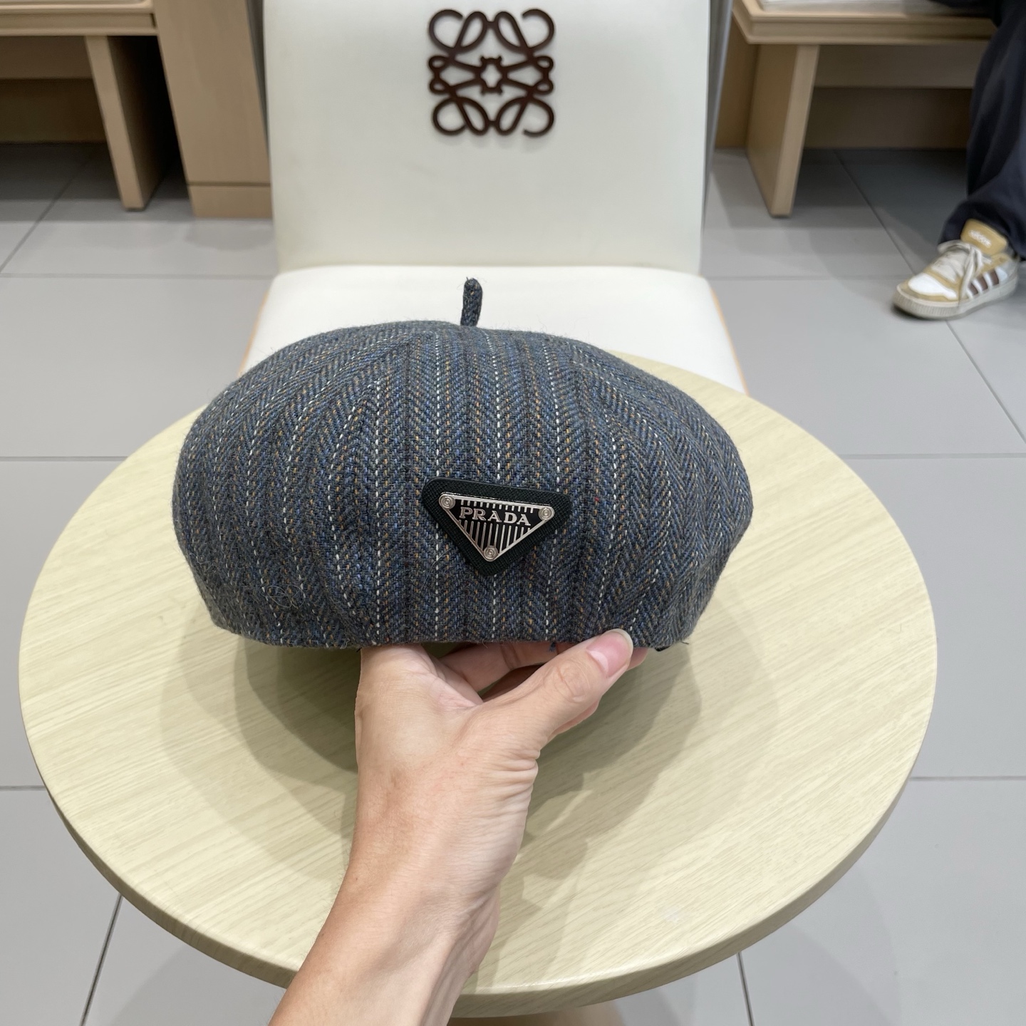 Prada 贝雷帽女2025新款春夏款大头围显脸小韩系南瓜画家帽秋冬八角帽子