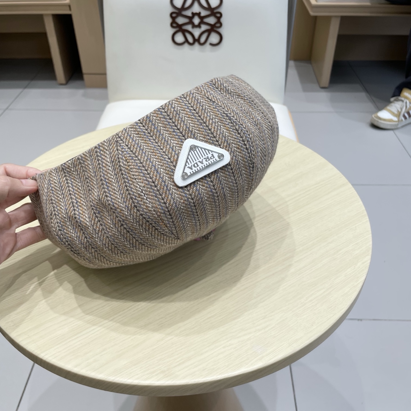 Prada 贝雷帽女2025新款春夏款大头围显脸小韩系南瓜画家帽秋冬八角帽子