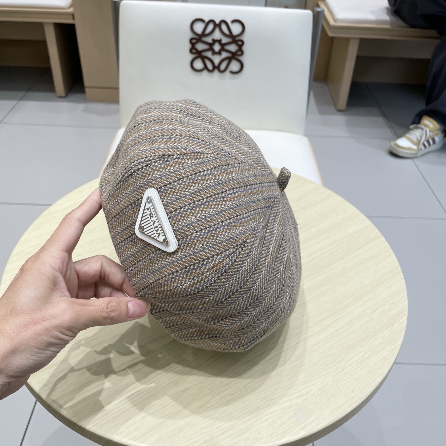 Prada 贝雷帽女2025新款春夏款大头围显脸小韩系南瓜画家帽秋冬八角帽子