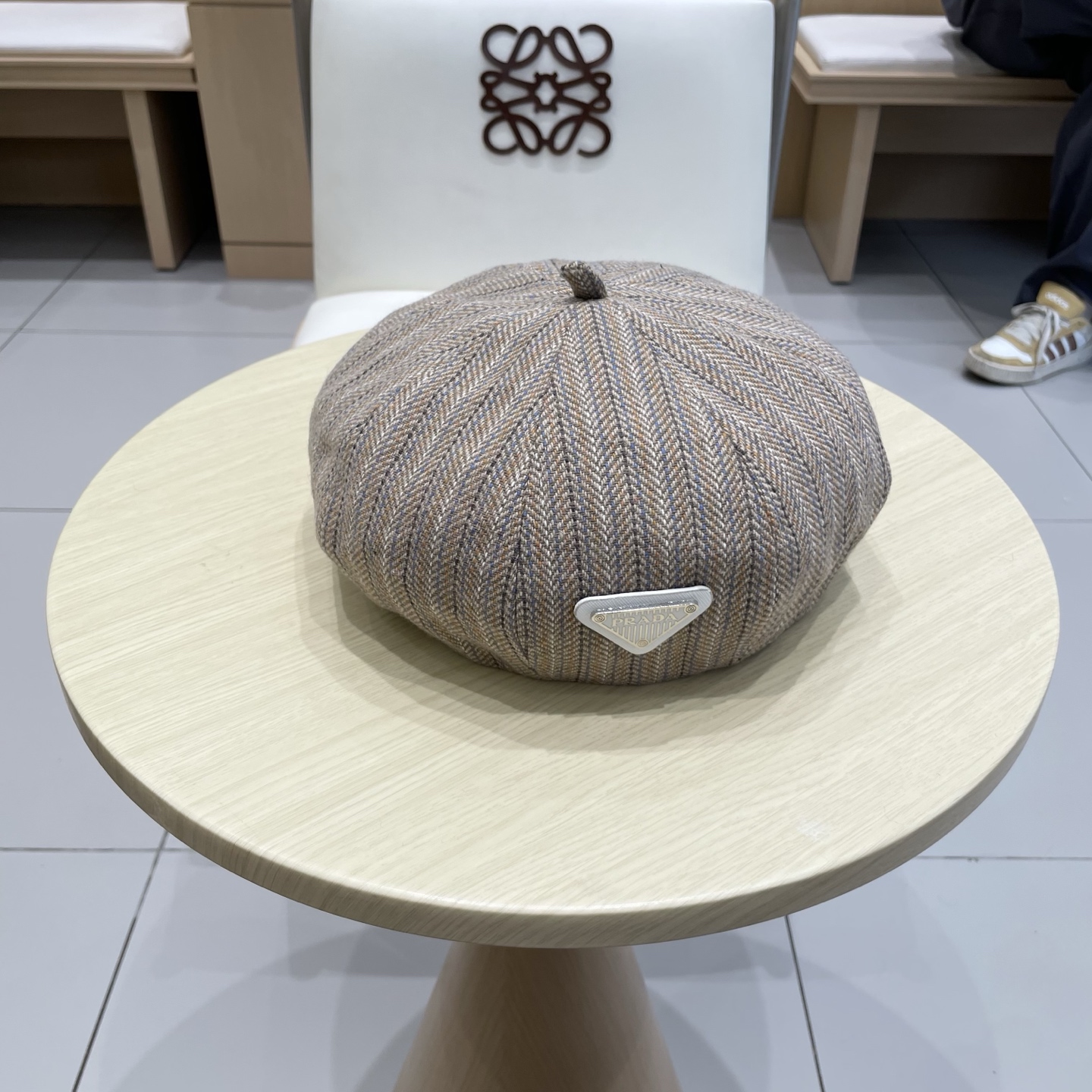 Prada 贝雷帽女2025新款春夏款大头围显脸小韩系南瓜画家帽秋冬八角帽子