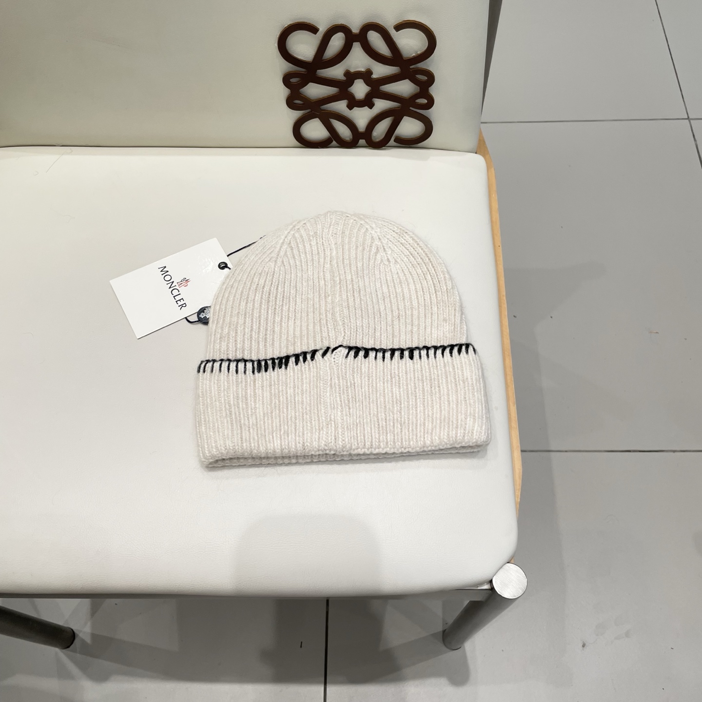 moncler毛线帽子男秋冬新款百搭保暖护耳针织帽显脸小时尚套头冷帽