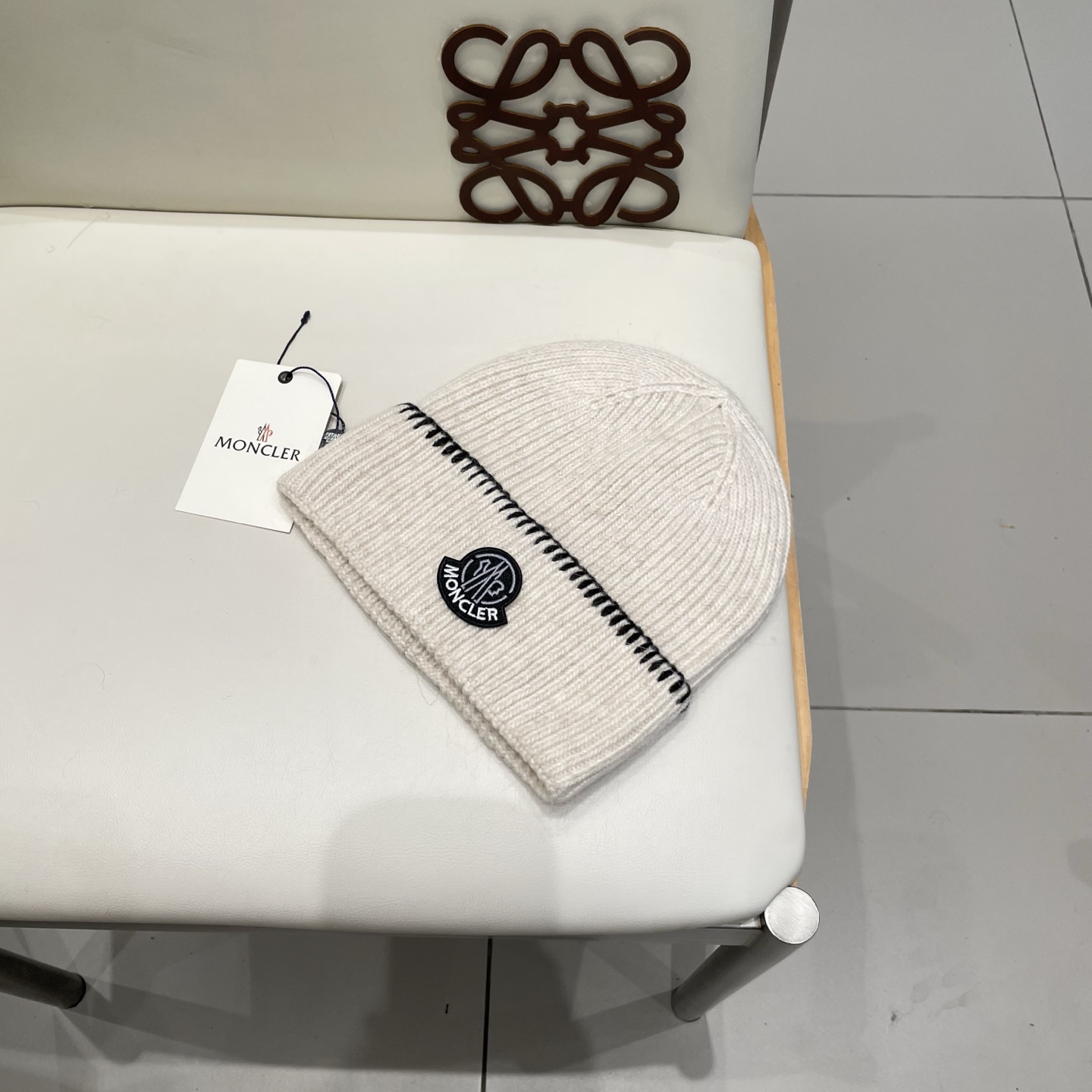 moncler毛线帽子男秋冬新款百搭保暖护耳针织帽显脸小时尚套头冷帽