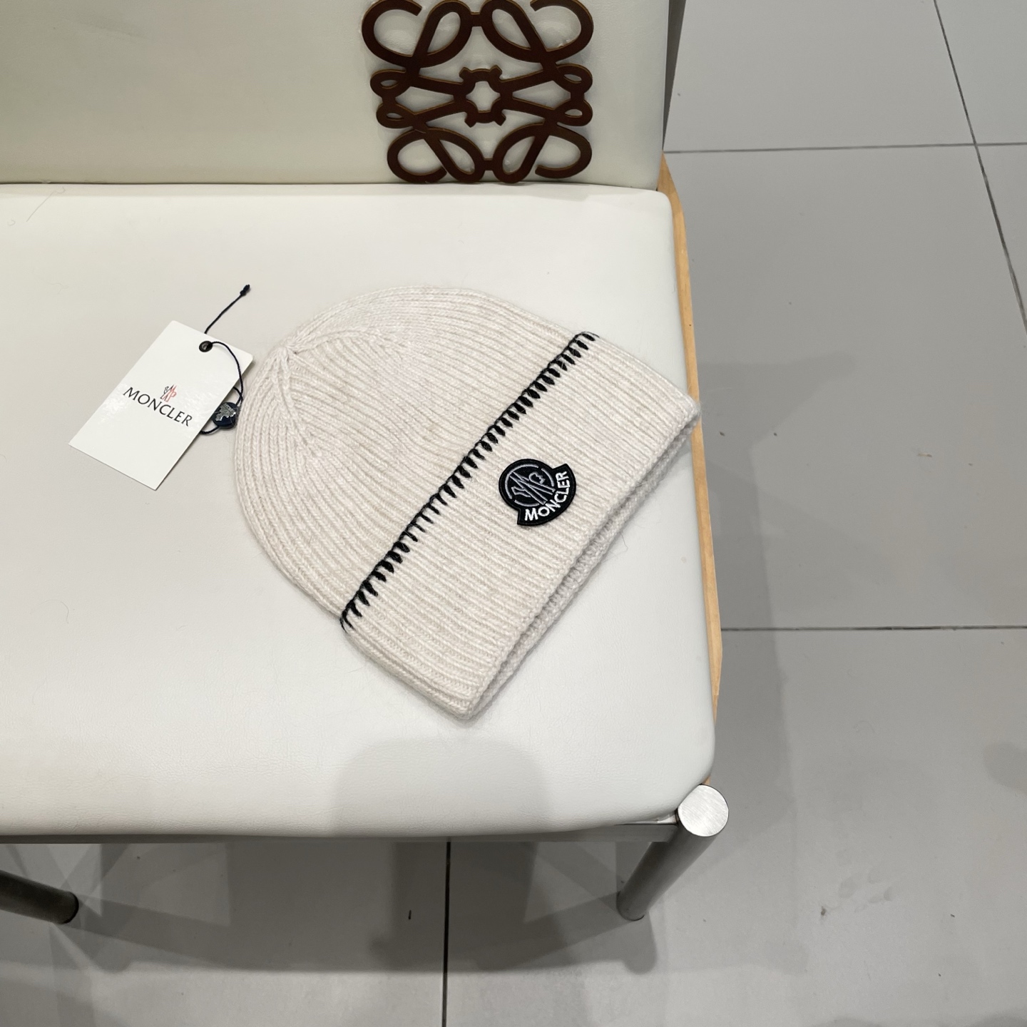 moncler毛线帽子男秋冬新款百搭保暖护耳针织帽显脸小时尚套头冷帽