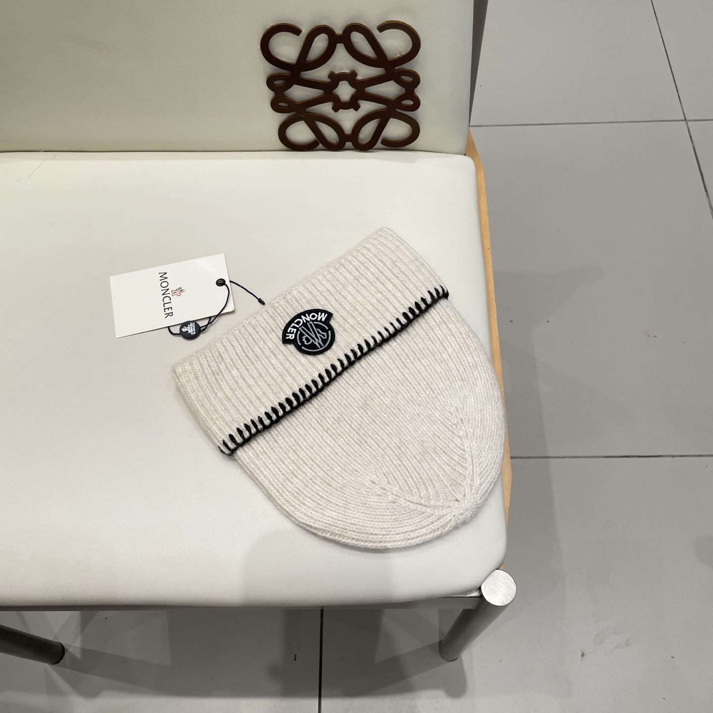 moncler毛线帽子男秋冬新款百搭保暖护耳针织帽显脸小时尚套头冷帽