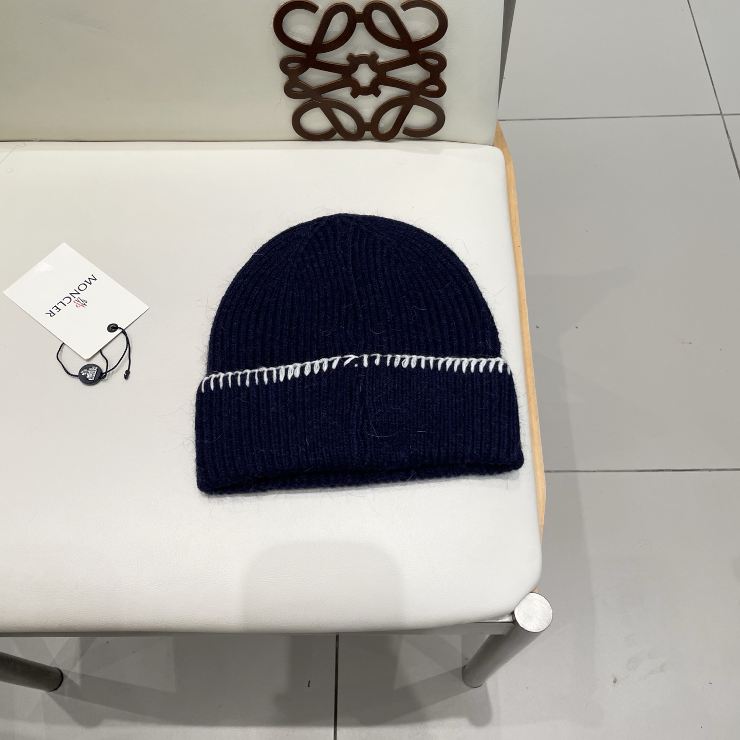 moncler毛线帽子男秋冬新款百搭保暖护耳针织帽显脸小时尚套头冷帽