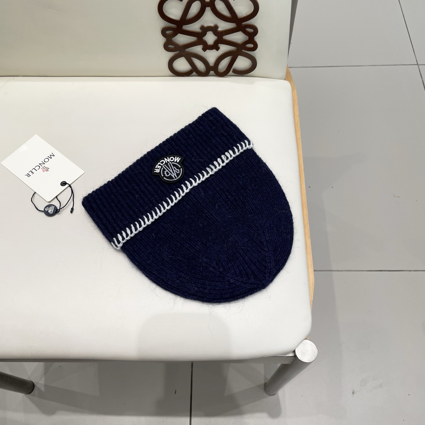 moncler毛线帽子男秋冬新款百搭保暖护耳针织帽显脸小时尚套头冷帽