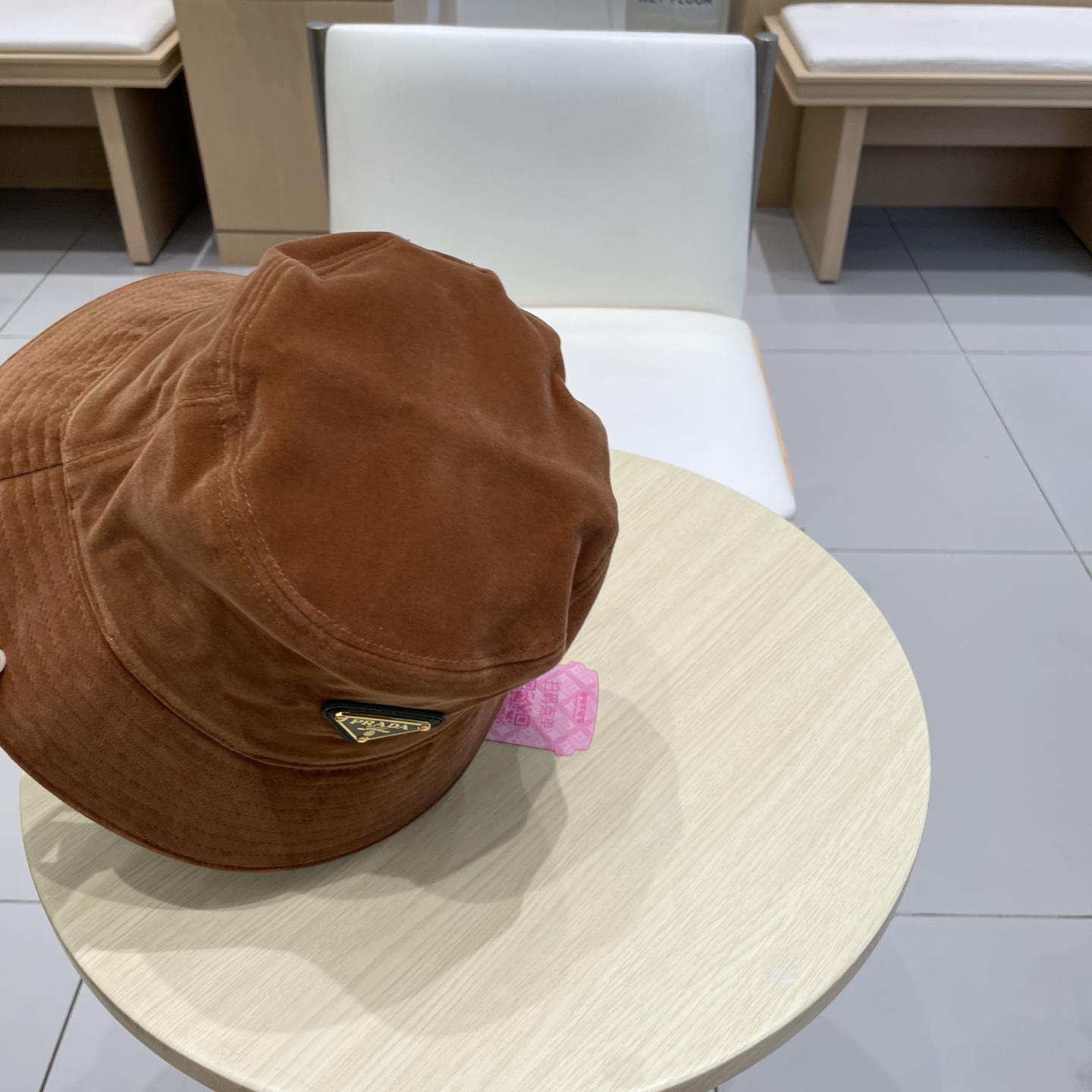 普拉达新款兔毛渔夫帽，头围57cm