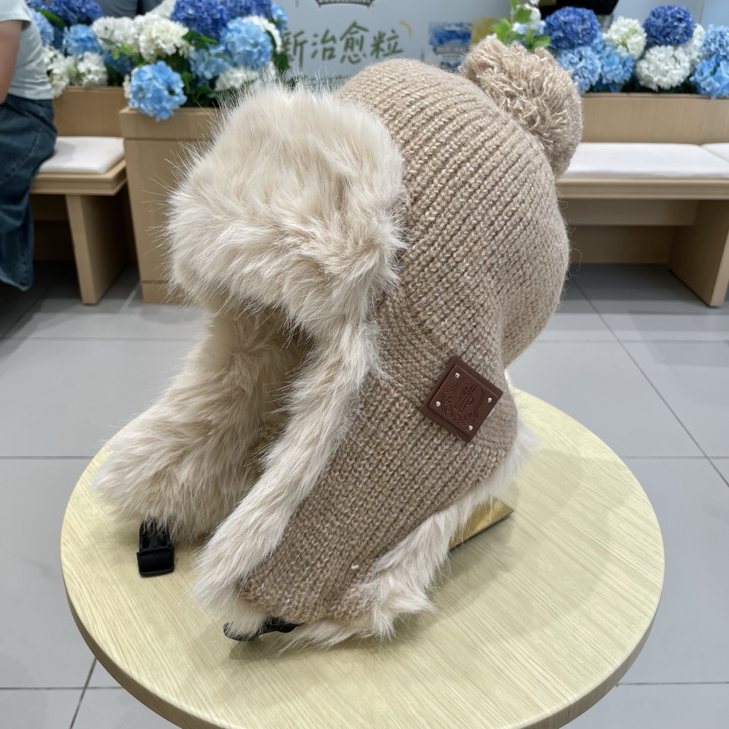 蒙口新款毛绒针织雷锋帽子女秋冬骑车保暖帽护耳防寒东北滑雪帽女