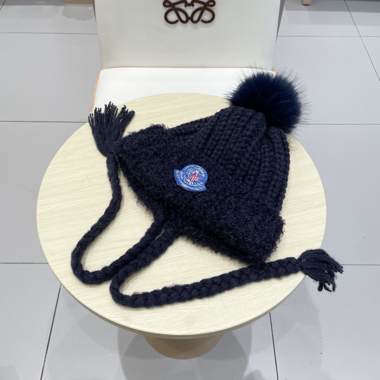 moncler韩版冬季帽子女加厚保暖针织帽护耳毛绒骑行包头帽可爱甜美毛线帽