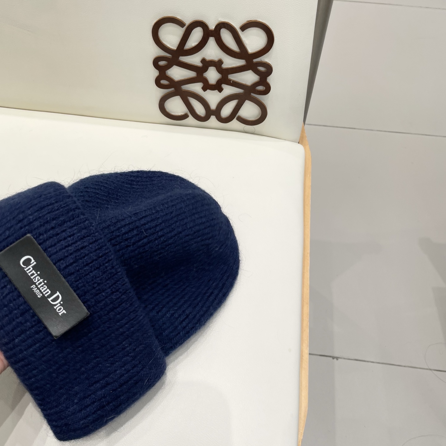 Dior 迪奥针织毛线帽，兔毛帽