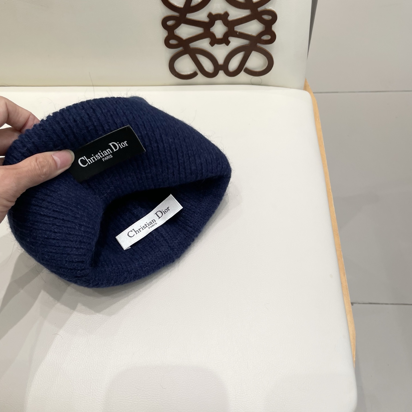 Dior 迪奥针织毛线帽，兔毛帽